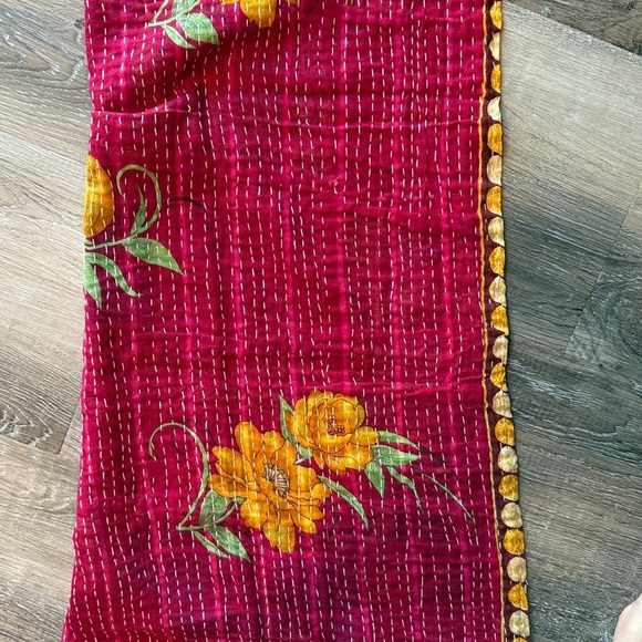 NWOT KANTHA reversible Colorful Patchwork Scarf - Picture 4 of 4